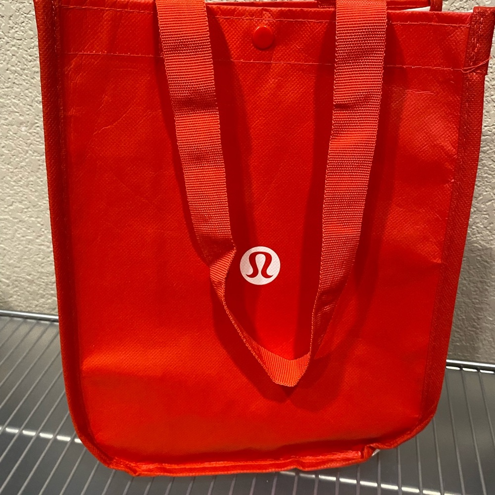 Lululemon Athletica Red Glossy Tote Bag